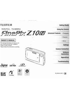 Fujifilm FinePix Z10 fd manual. Camera Instructions.